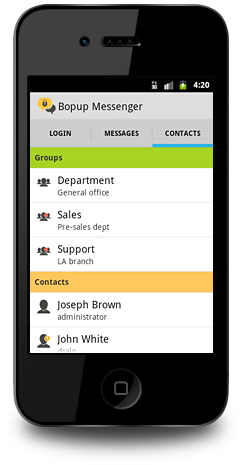 Bopup Messenger  Android